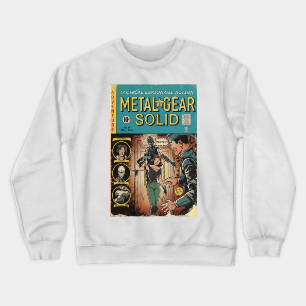 Metal Gear Solid fan art comic cover Crewneck Sweatshirt by MarkScicluna